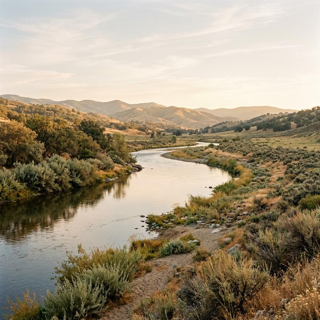 Serene river landscape